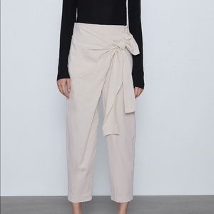 Zara trousers tied pareo pants